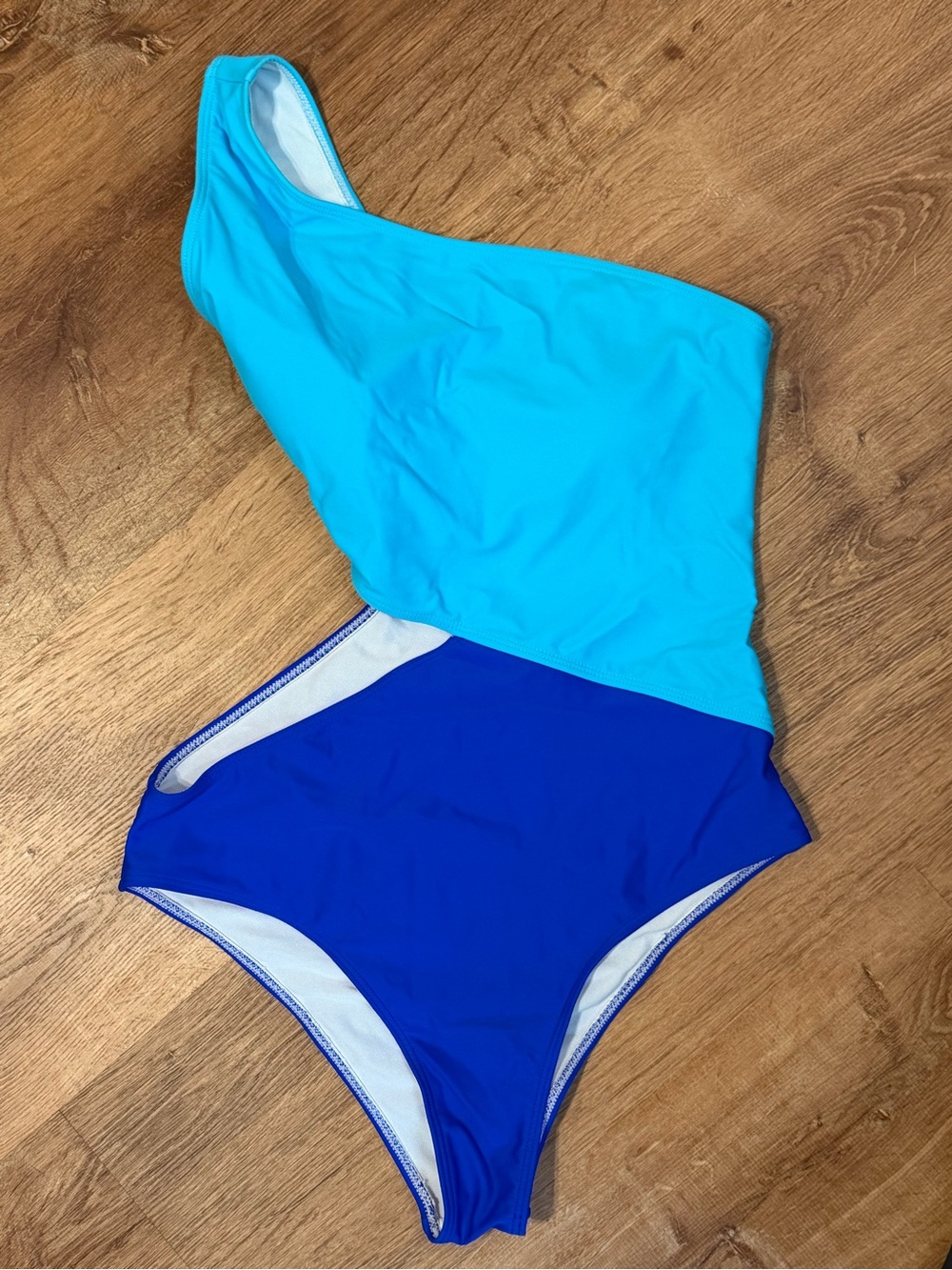 Women's One Piece Swimsuit One Shoulder Bathing Suit Cutout Color Block Swimwear